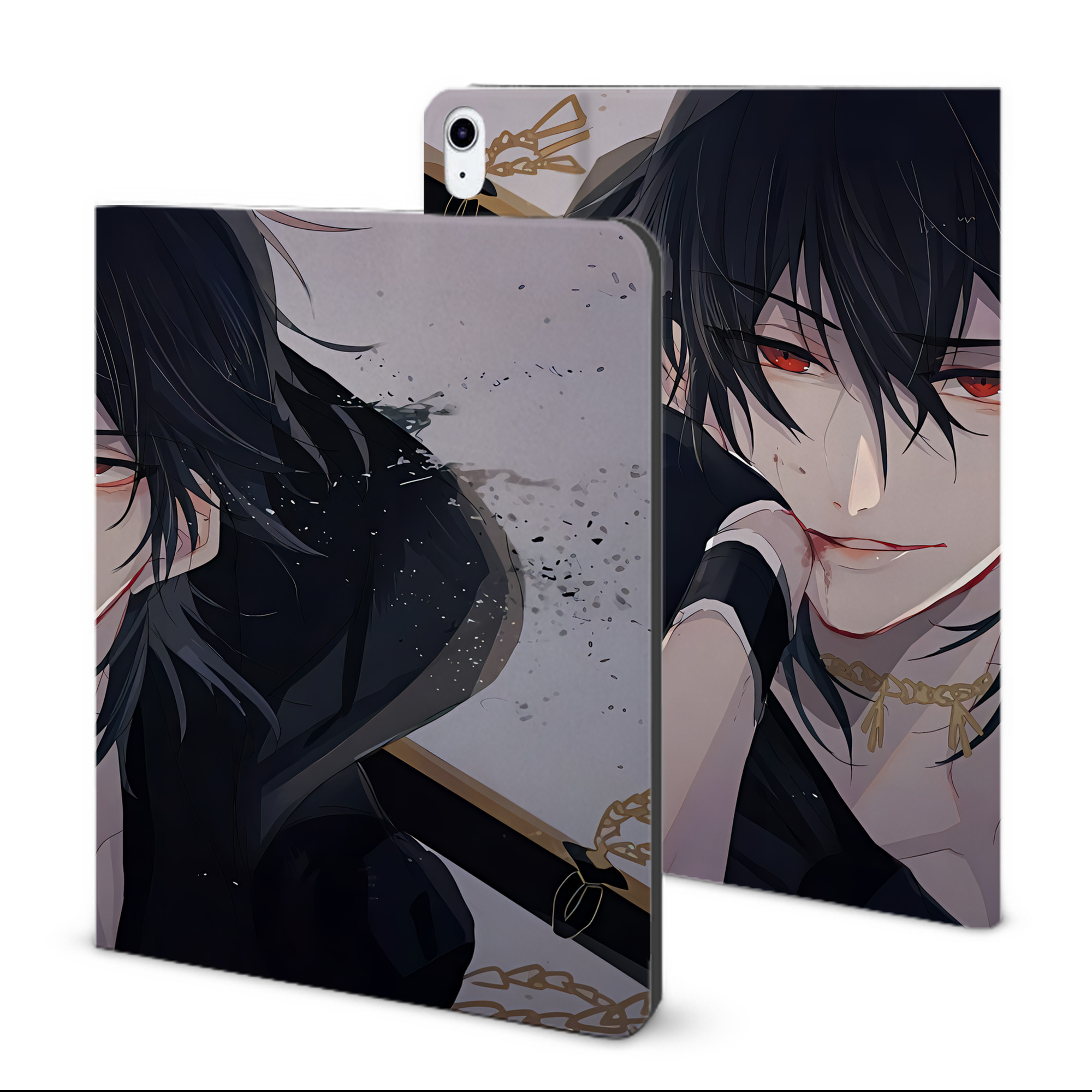 （画像用） 刀剣乱舞 Touken Ranbu IPad ケース ブック型 PUレザー TPU 耐衝撃 軽量 薄型 ペン収納なし 全面保護 IPad 各モデル対応